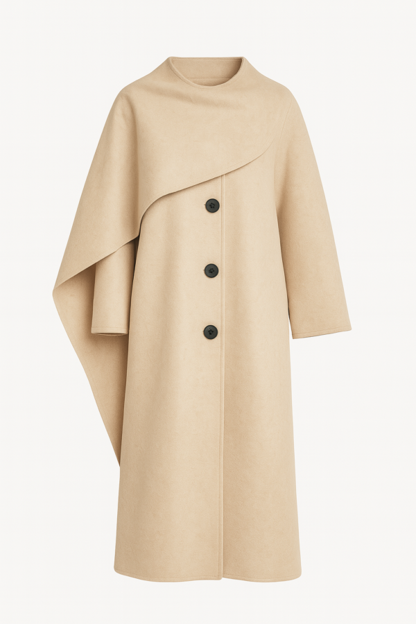 Manteau Long Beige Élégant - Confort et Polyvalence – Image 2
