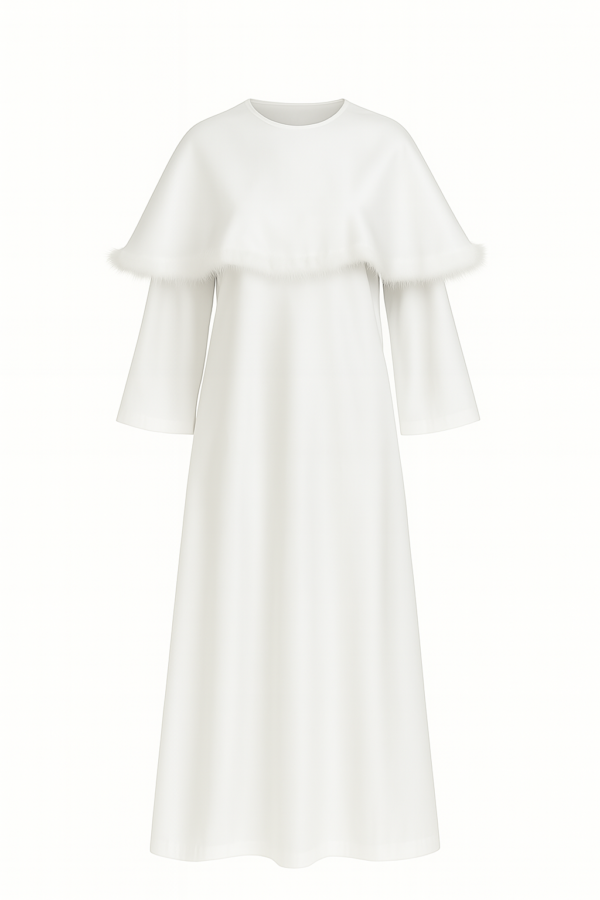 Robe Longue Satinée Blanche - Élégance et Raffinement – Image 2
